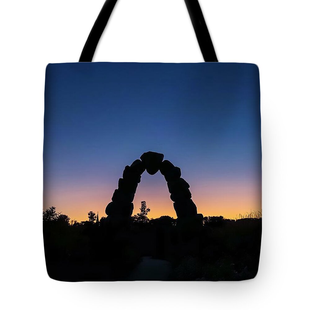Arch Tote Bag featuring the photograph Gsther Hope Here by Terri Hart-Ellis