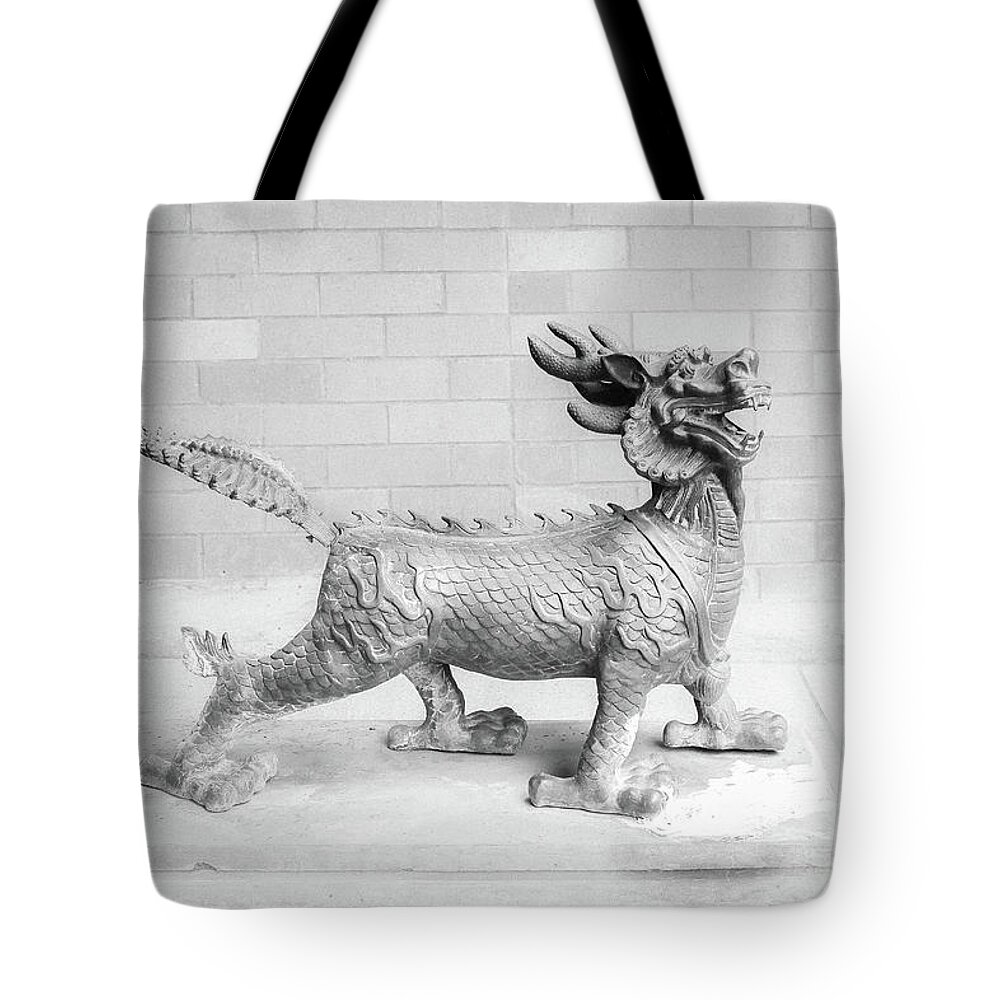 Grayish Tote Bag featuring the photograph Guard Infrared by Fei A