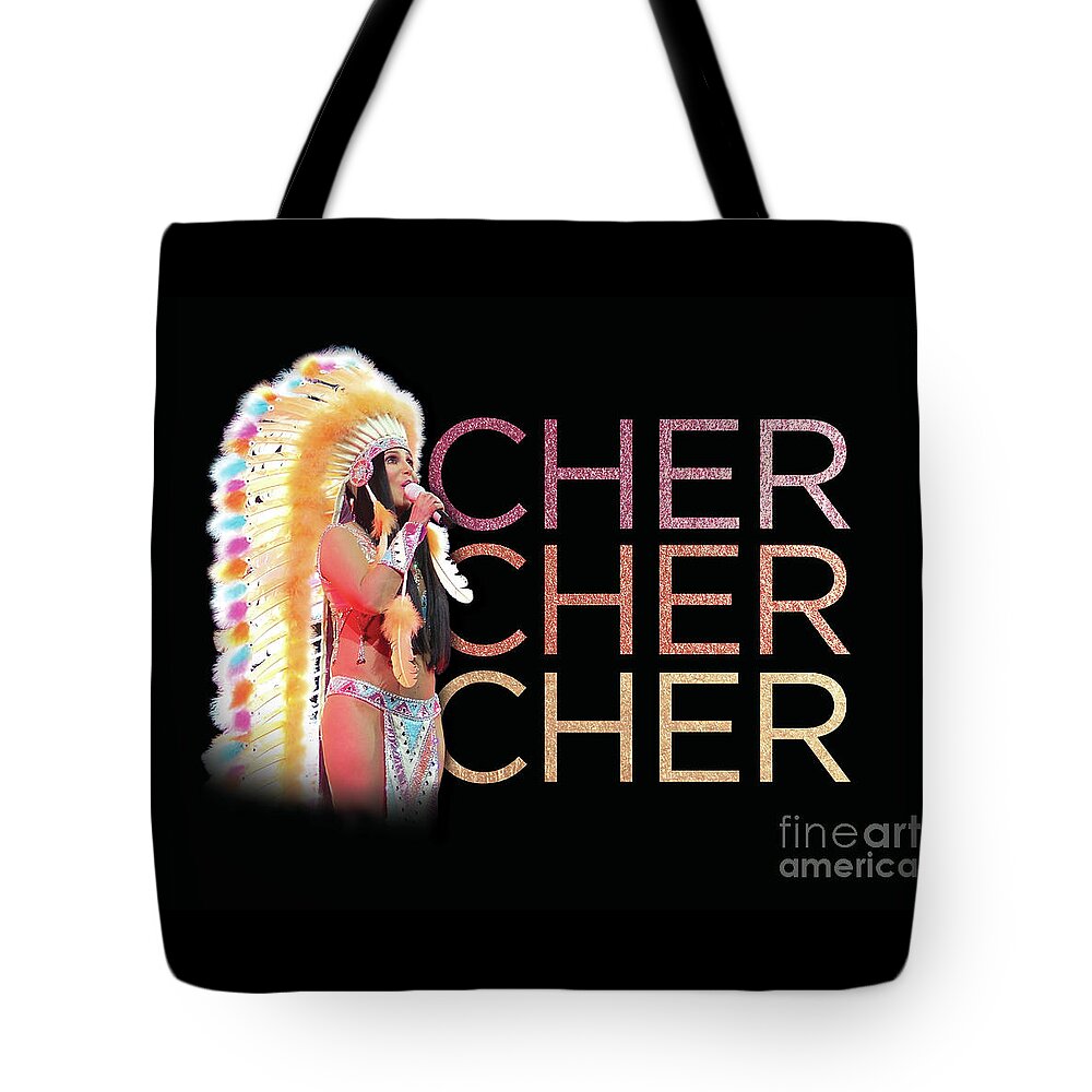 Cher Tote Bag featuring the digital art Half Breed Cher by Cher Style