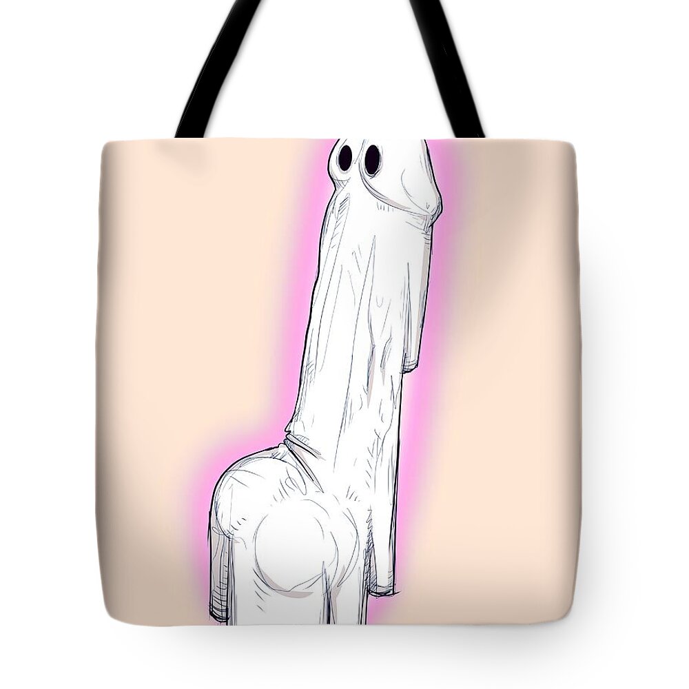 Halloween Tote Bag featuring the drawing HallowPeen by Ludwig Van Bacon