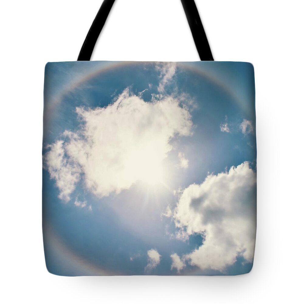 Clouds Tote Bag featuring the photograph Halo by Robin Dickinson
