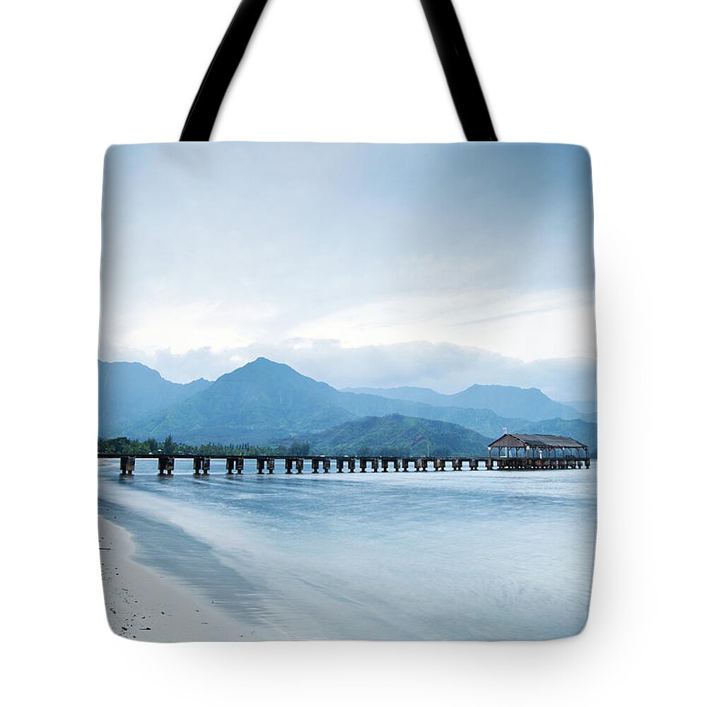 Scenics Tote Bag featuring the photograph Hanalei Hawai by M.m. Sweet