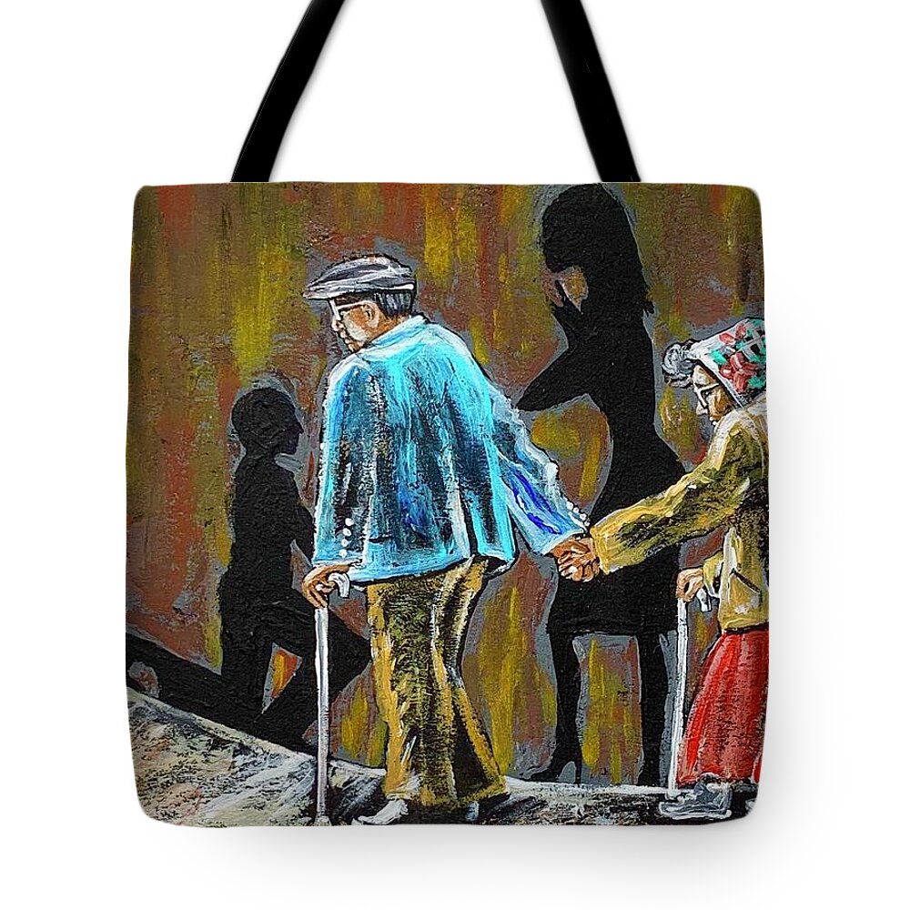 Love Tote Bag featuring the painting Happiness Happened by Artist RiA