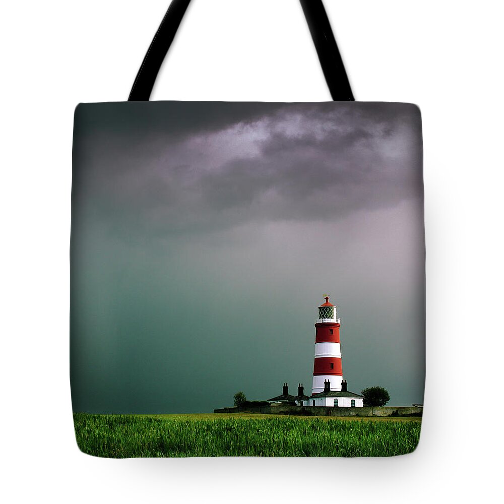 Thunderstorm Tote Bag featuring the photograph Happisburgh Lighthouse by © Lee Acaster
