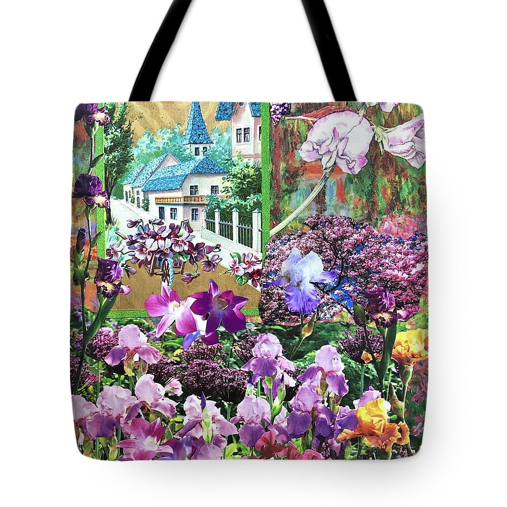 Collage Tote Bag featuring the mixed media Happy Birthday Collage by Kirsten Giving