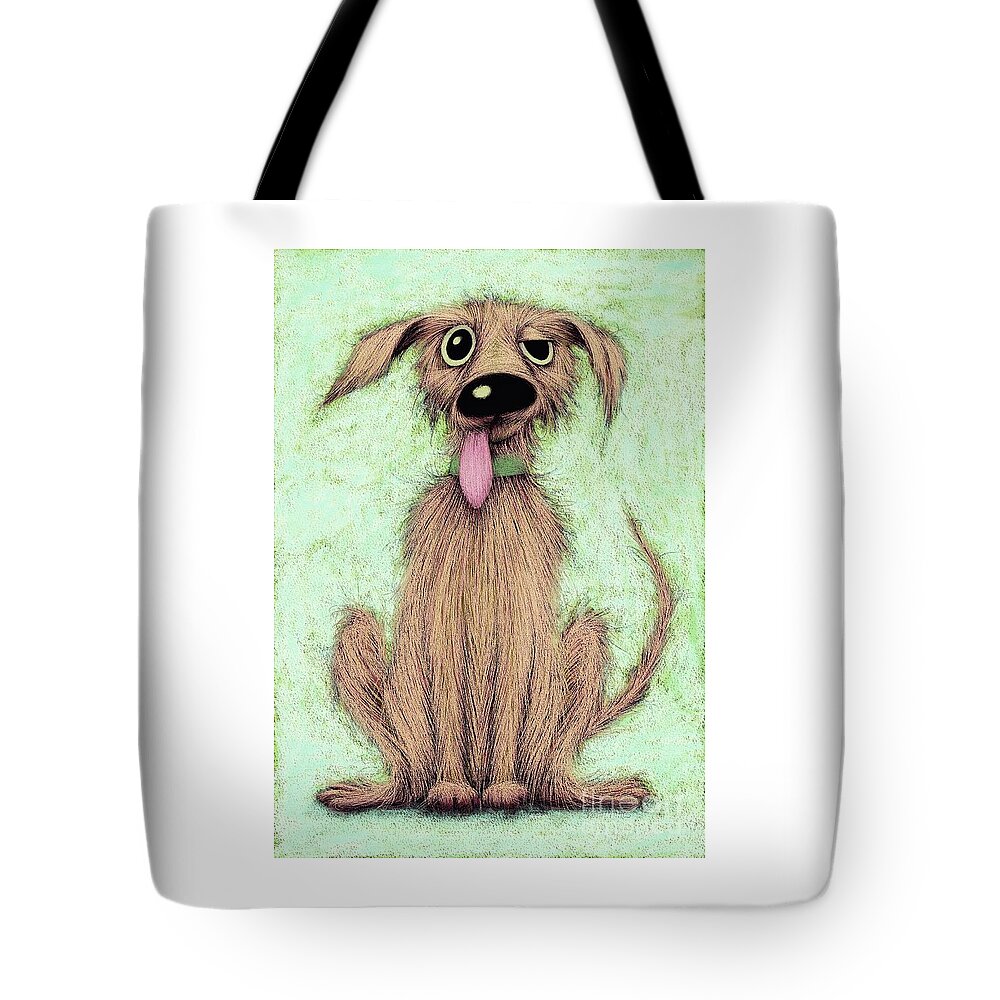 Dog Tote Bag featuring the digital art Happy Henry by Keith Mills