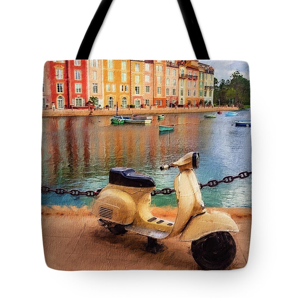 Harbor Tote Bag featuring the photograph Loews Portofino Bay Hotel at Universal Orlando 03 by Carlos Diaz