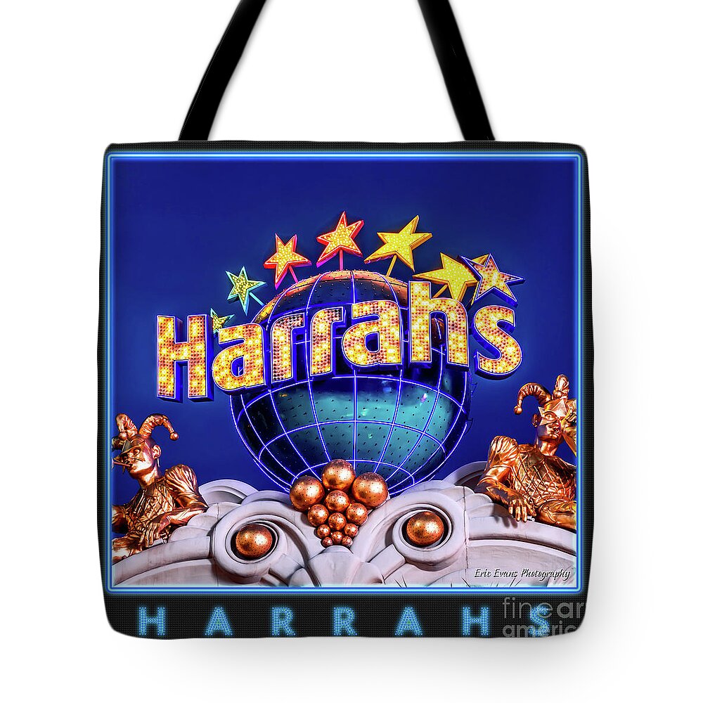 Harrahs Casino Tote Bag featuring the photograph Harrahs Gallery Button by Aloha Art