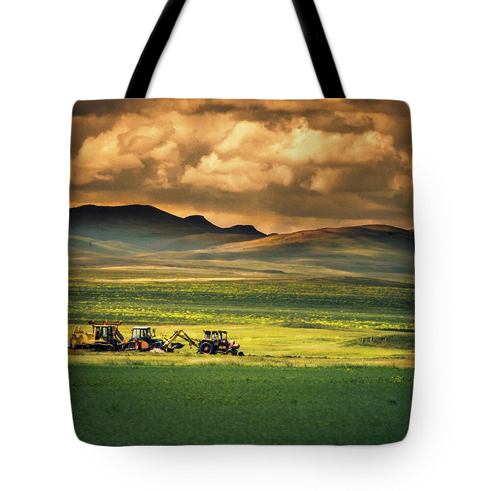 Tranquility Tote Bag featuring the photograph Harvest In Siberia by Nutexzles