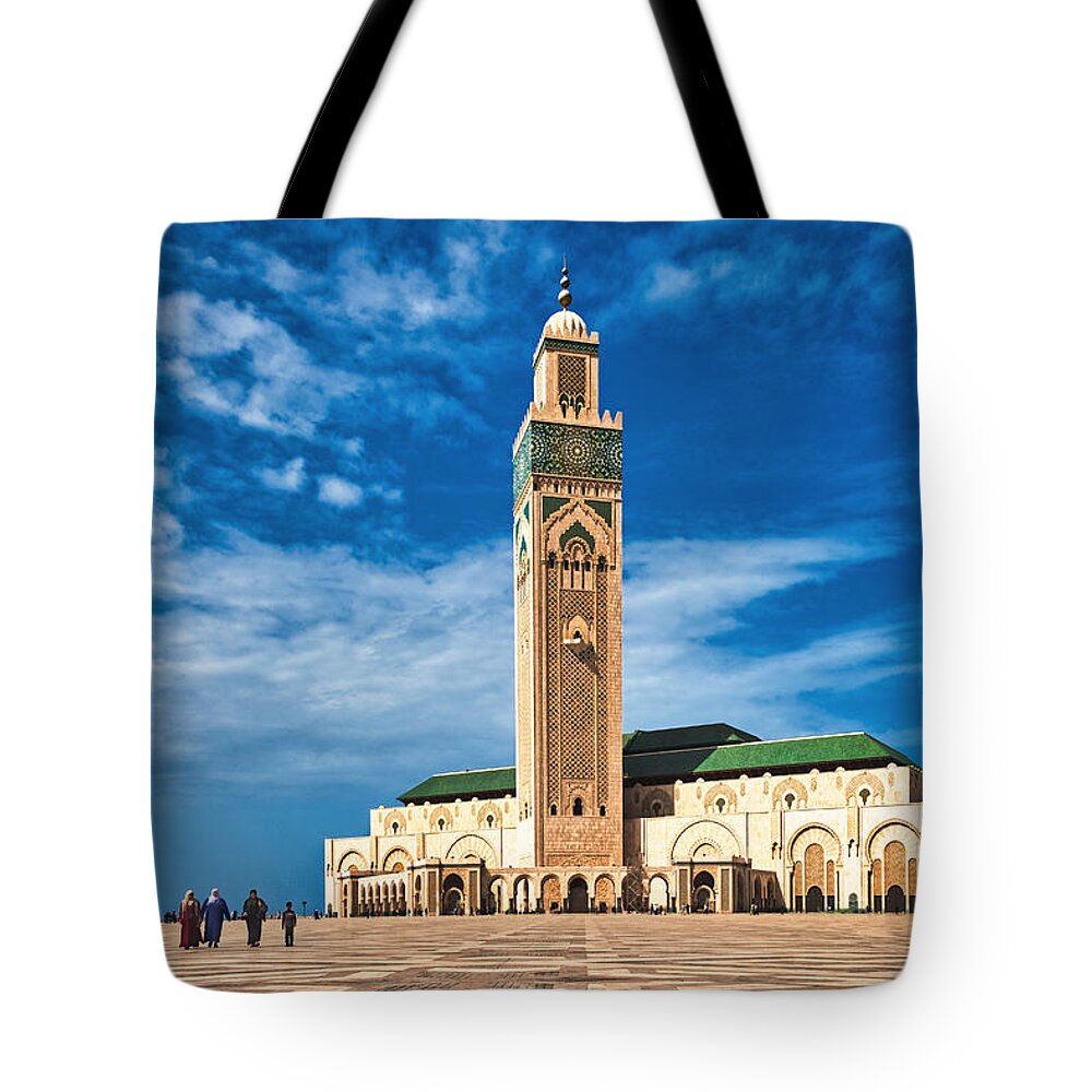 Morocco Tote Bag featuring the photograph Hassan Mosque - Morocco by Stuart Litoff