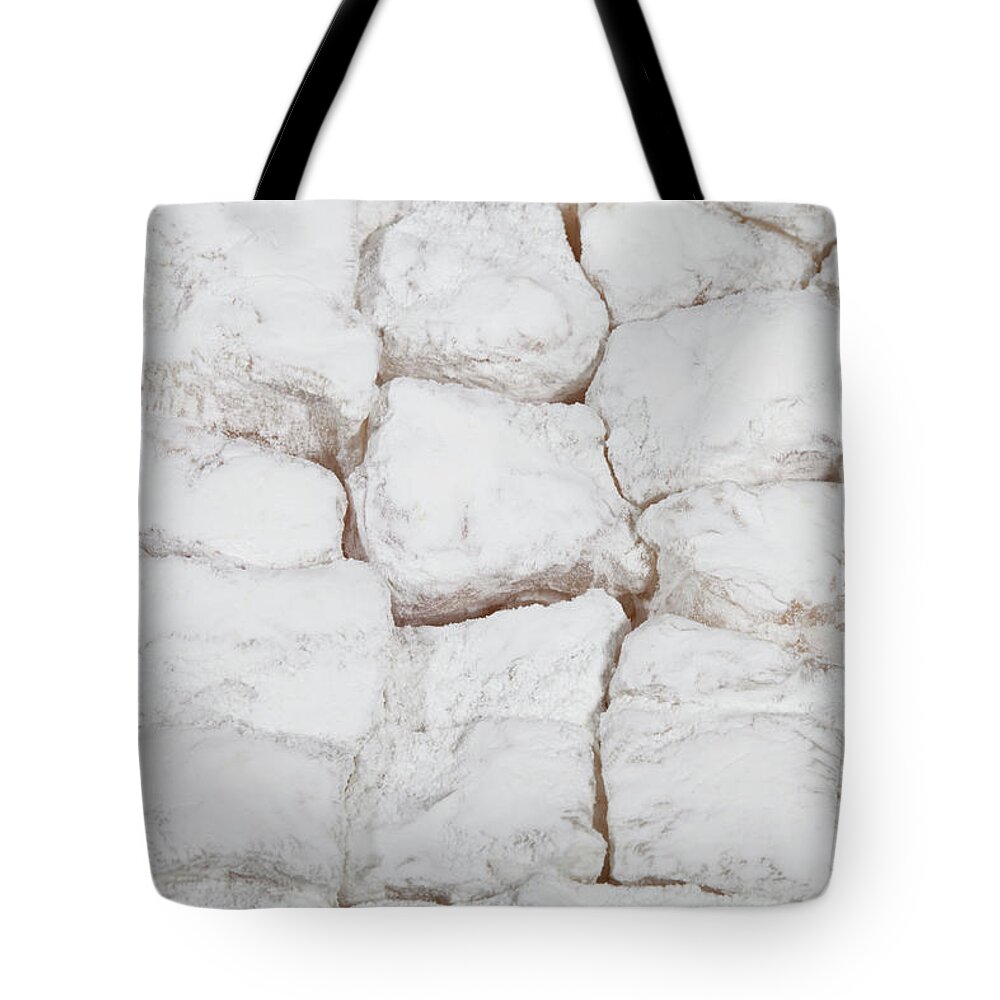 Unhealthy Eating Tote Bag featuring the photograph Hazelnut Lokum, Or Turkish Delight by Diane Macdonald