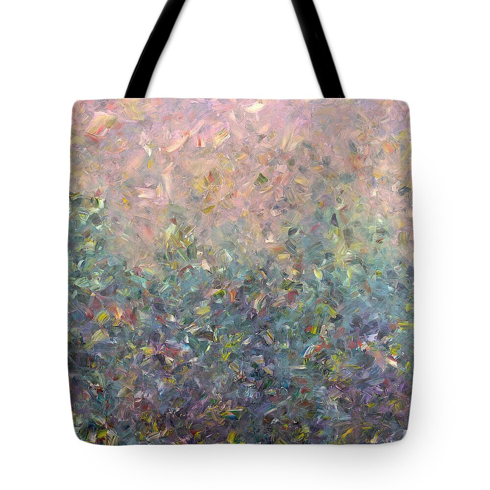 Hazy Tote Bag featuring the painting Hazy Memories by James W Johnson