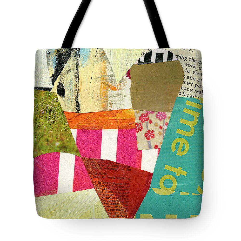 Abstract Art Tote Bag featuring the painting Heart #50 by Jane Davies
