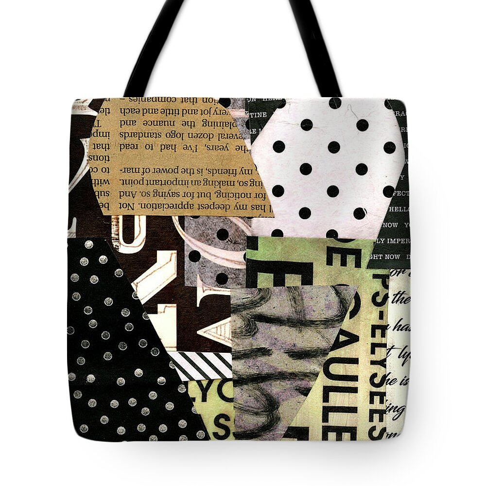 Abstract Art Tote Bag featuring the painting Heart Collage #3 by Jane Davies