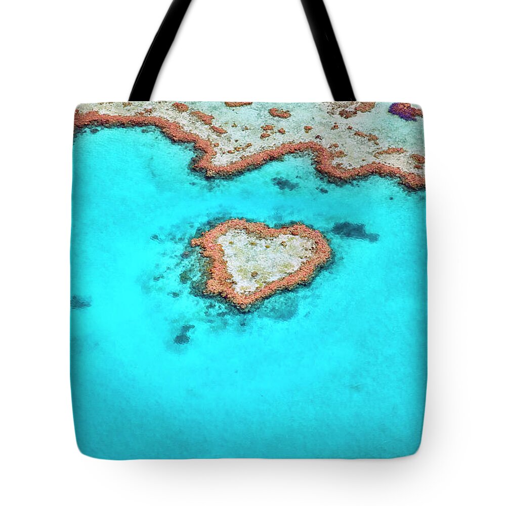 Scenics Tote Bag featuring the photograph Heart Reef by Aaron Foster