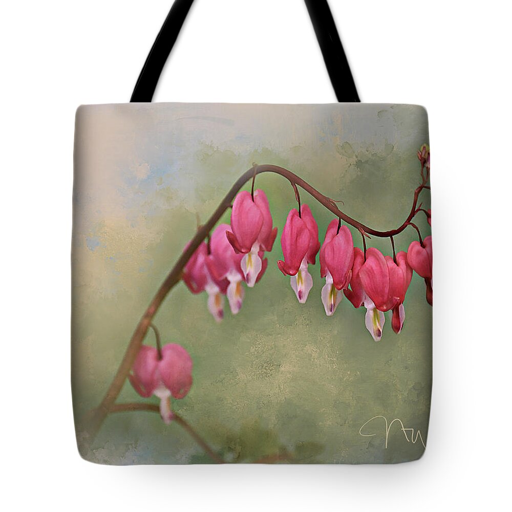 Flowers Tote Bag featuring the photograph Hearts on a Stem by Norma Warden