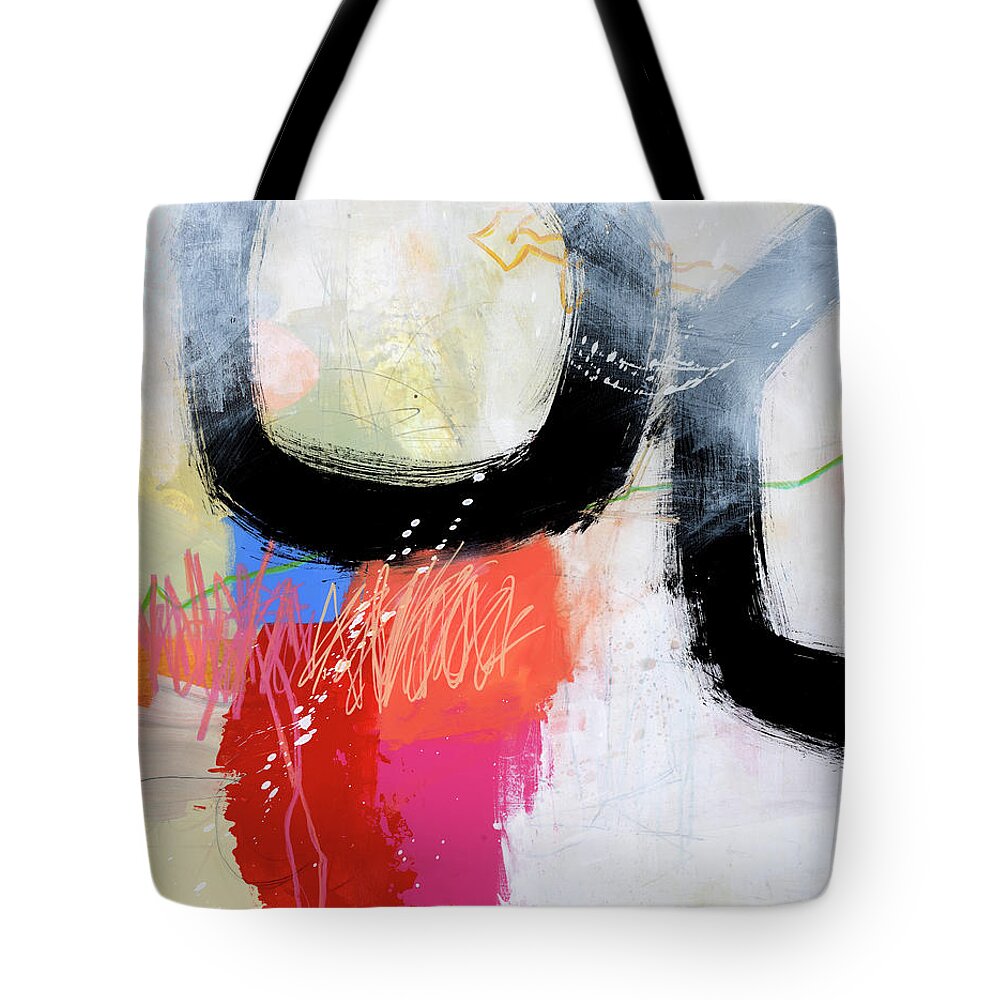 Abstract Art Tote Bag featuring the painting Hell or High Water #1 by Jane Davies