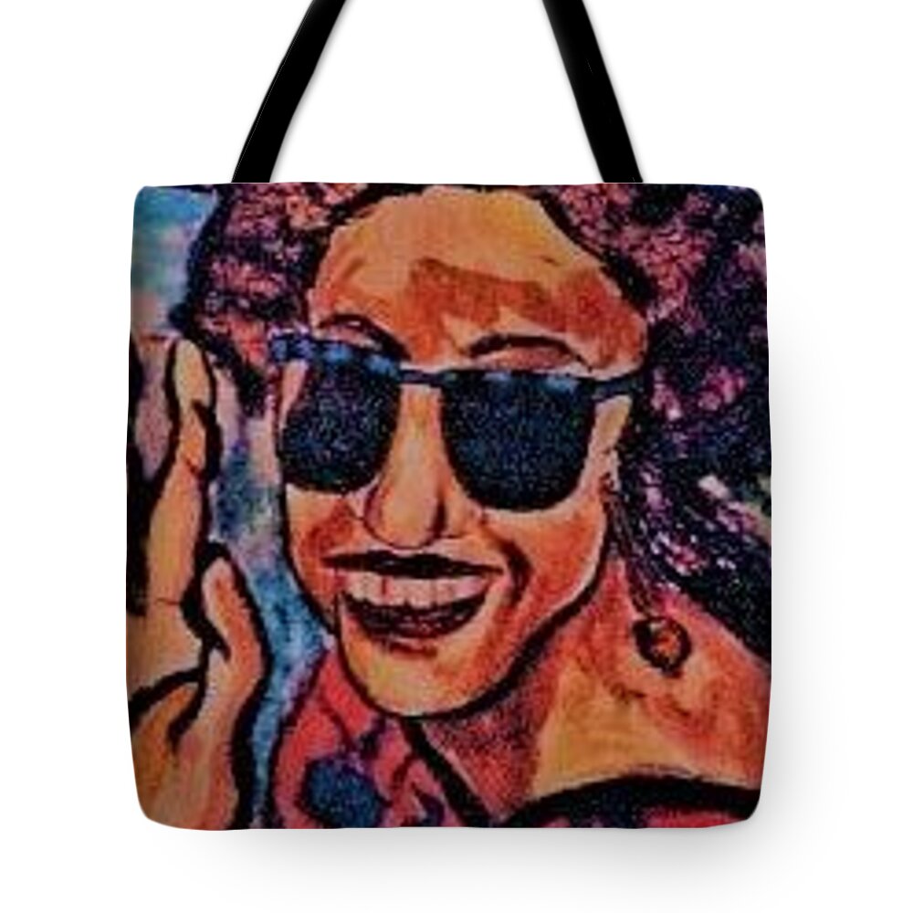 Delorys Welch Tyson Artist Tote Bag featuring the painting Hello by Delorys Tyson