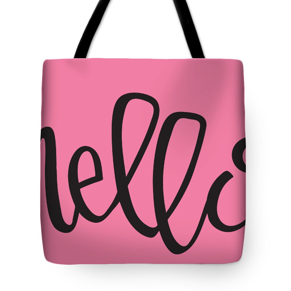Hello Tote Bag featuring the digital art Hello by Nancy Ingersoll