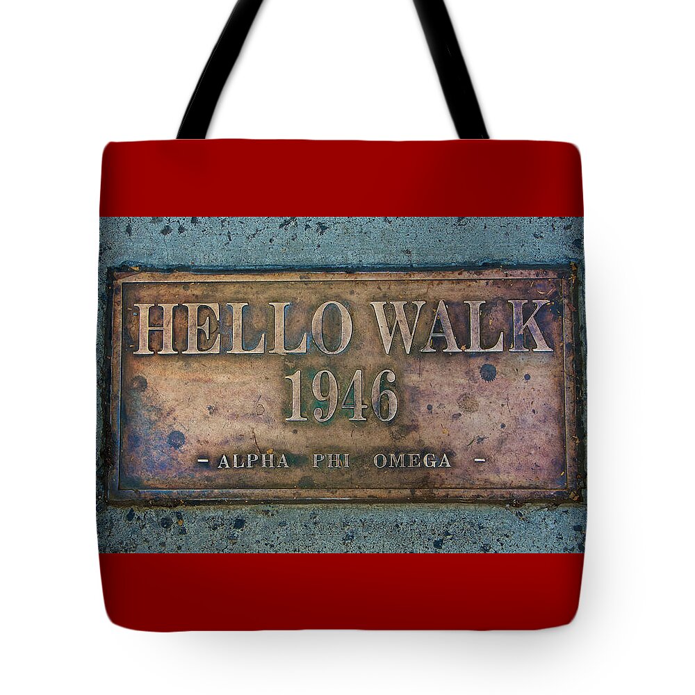 Hello Walk Tote Bag featuring the photograph Hello Walk 1946 by Ed Broberg