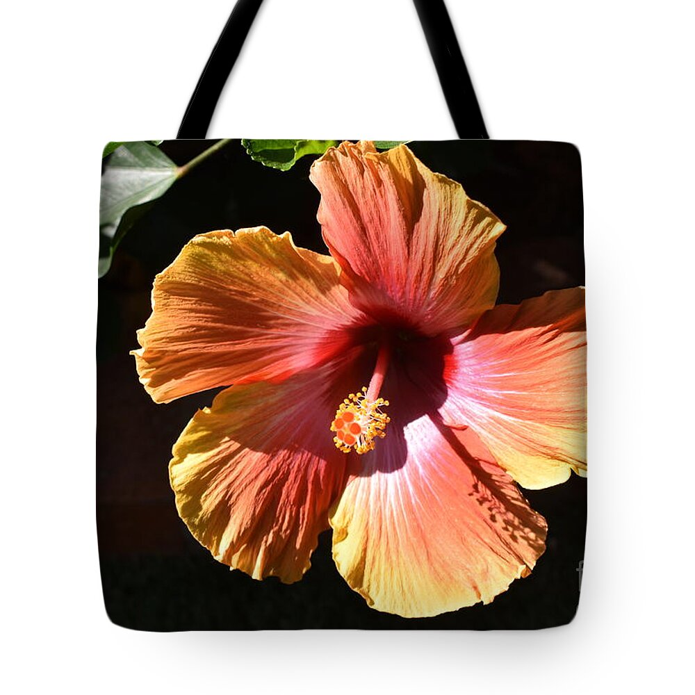 Hibiscus Tote Bag featuring the digital art Hibiscus by Yenni Harrison