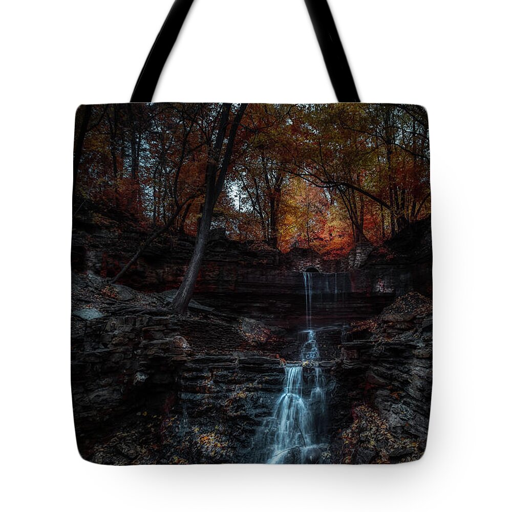 Water Tote Bag featuring the photograph Hidden Falls by Bill Frische