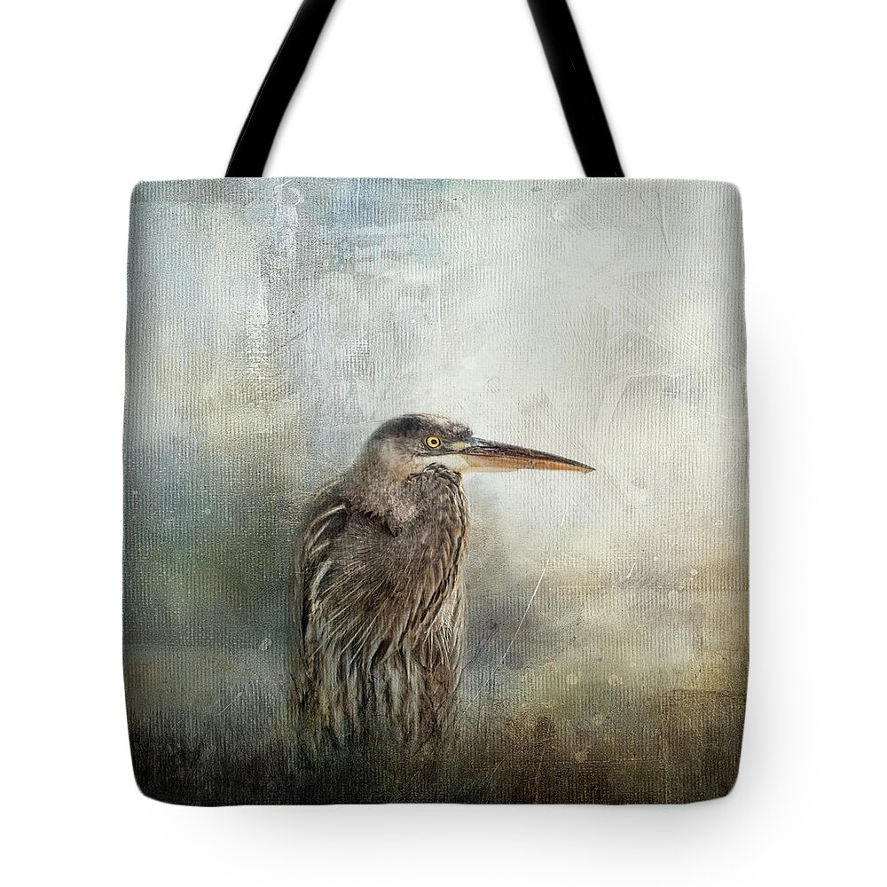 Blue Heron Tote Bag featuring the photograph Hiding In The Reeds by Jai Johnson