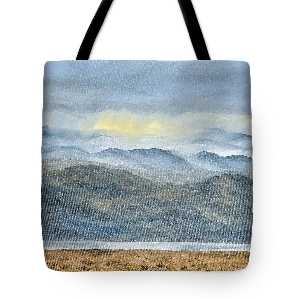 Desert Tote Bag featuring the painting High Desert Morning by Kevin Daly