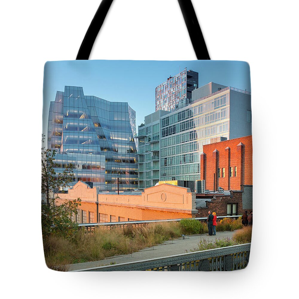 Estock Tote Bag featuring the digital art High Line Park, Nyc by Andrea Armellin
