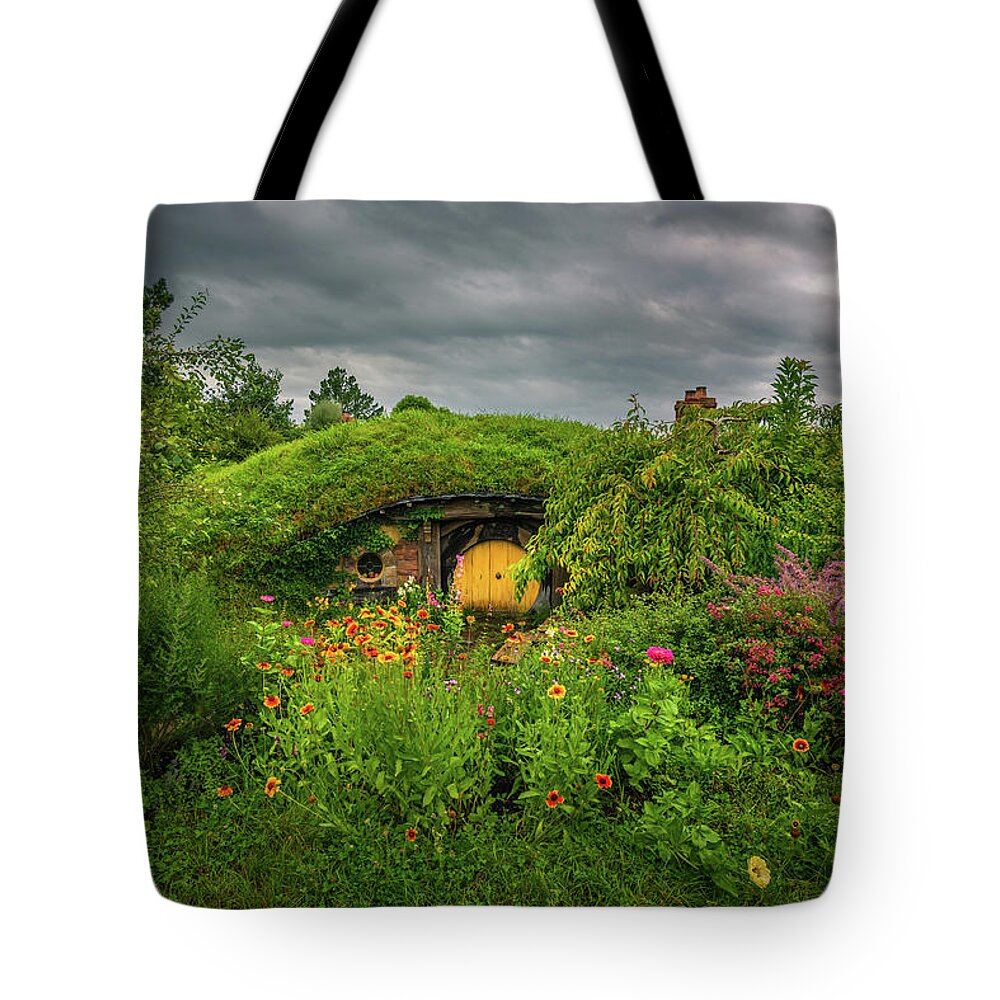 Hobbit House Tote Bag featuring the photograph Hobbit Garden in Bloom by Racheal Christian