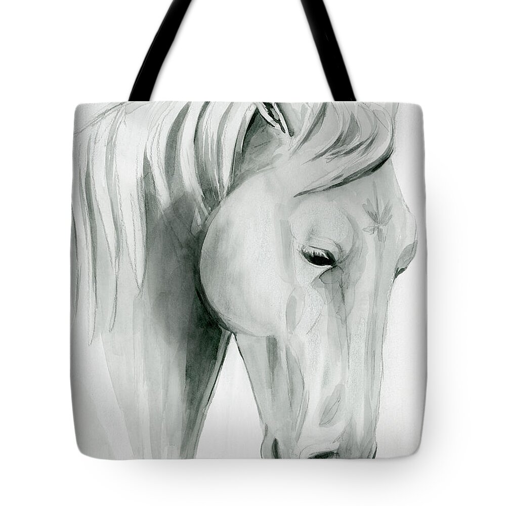 Western+horses Tote Bag featuring the painting Horse Whisper II by Grace Popp