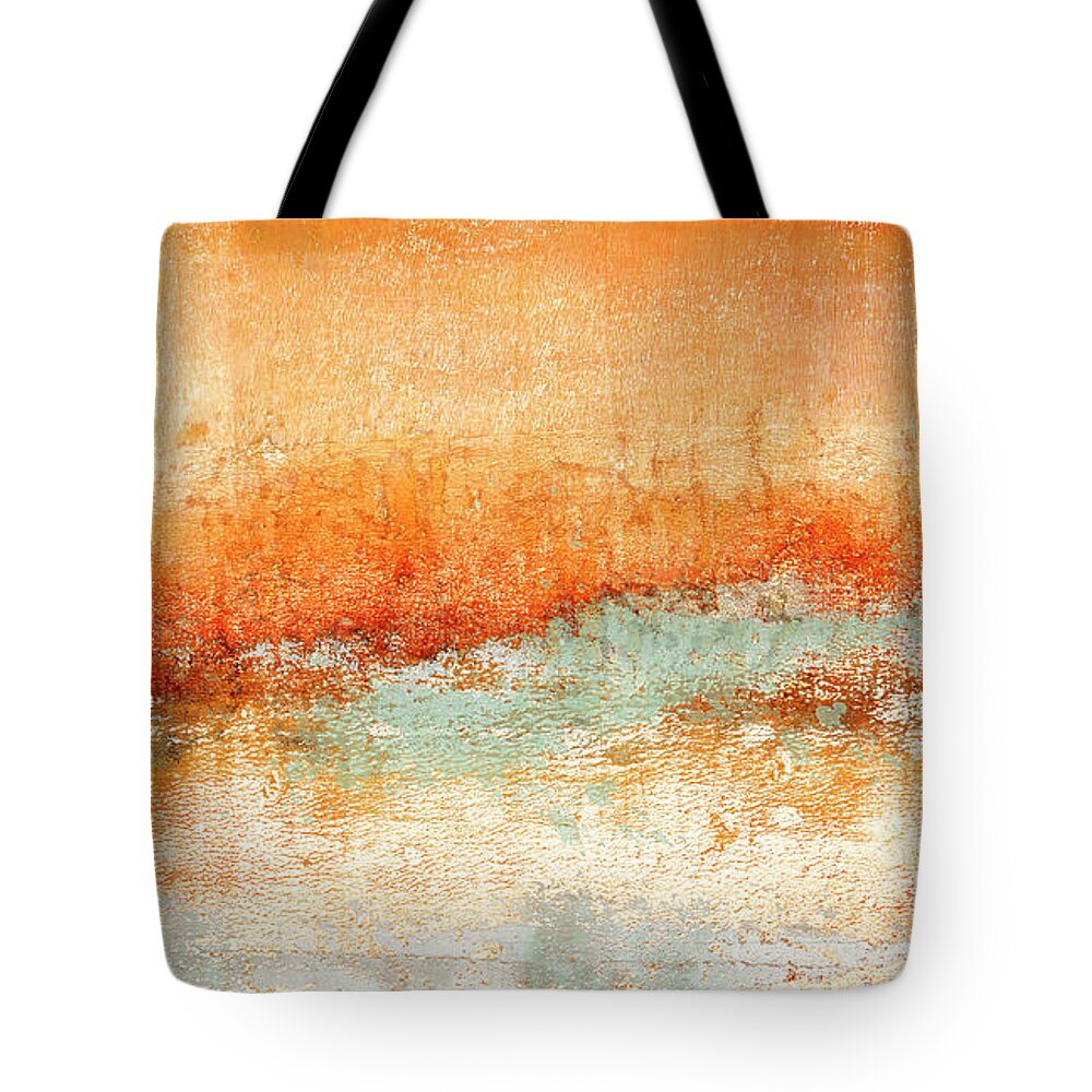 Carol Leigh Tote Bag featuring the mixed media Hot Days Cool Waters by Carol Leigh