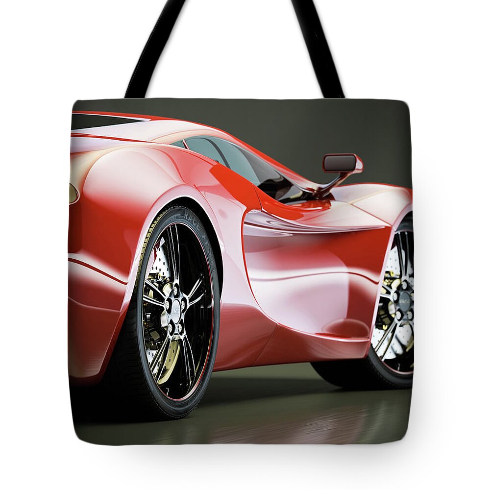 Viewpoint Tote Bag featuring the photograph Hot Sports Car by Mevans