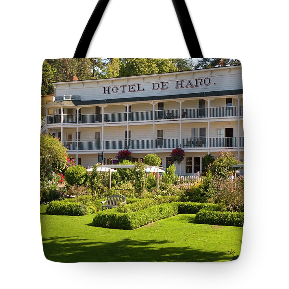 Historic Tote Bag featuring the photograph Hotel De Haro Roche Harbor Resort by David L Moore