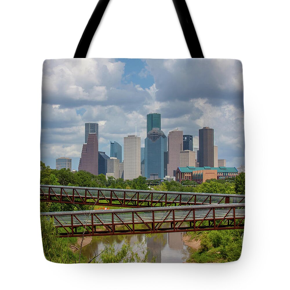 Houston Texas Tote Bag featuring the photograph Houston Cityscape 2 by Jim Schmidt MN