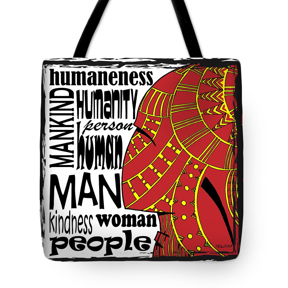 Human Tote Bag featuring the digital art Human being by Piotr Dulski