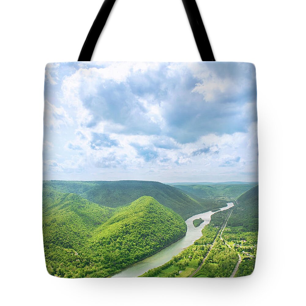 Hyner View Tote Bag featuring the photograph Hyner View Pennsylvania by Christina Rollo