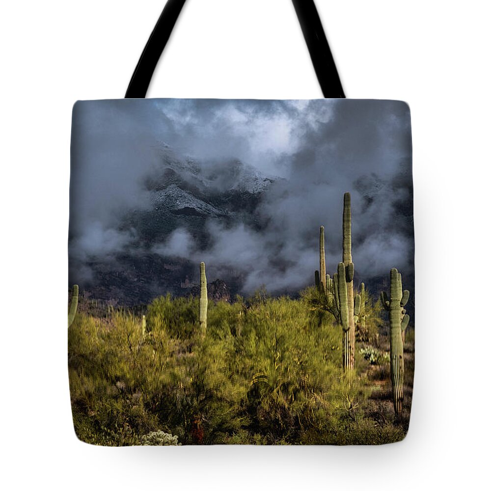 Arizona Tote Bag featuring the photograph I Could Almost Touch The Clouds by Saija Lehtonen