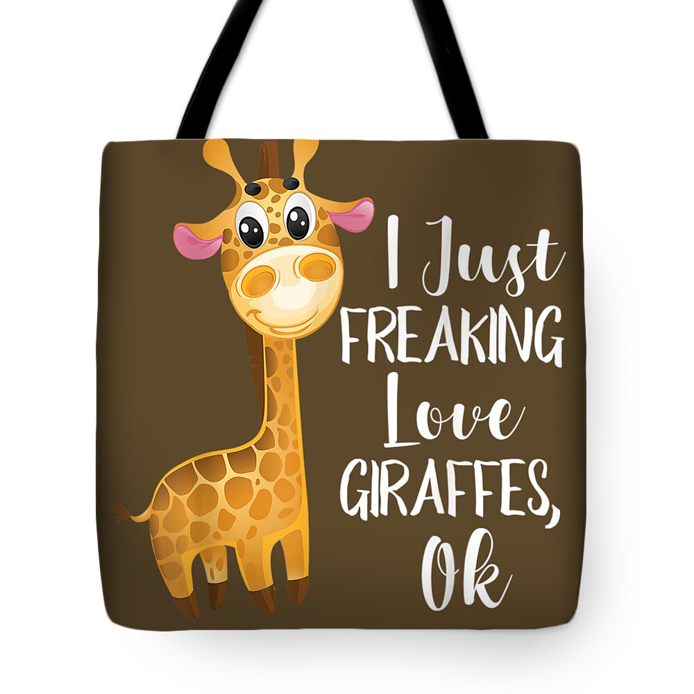 I Freaking Love Giraffes Women Tshirt Giraffe Lovers Gift Tote Bag