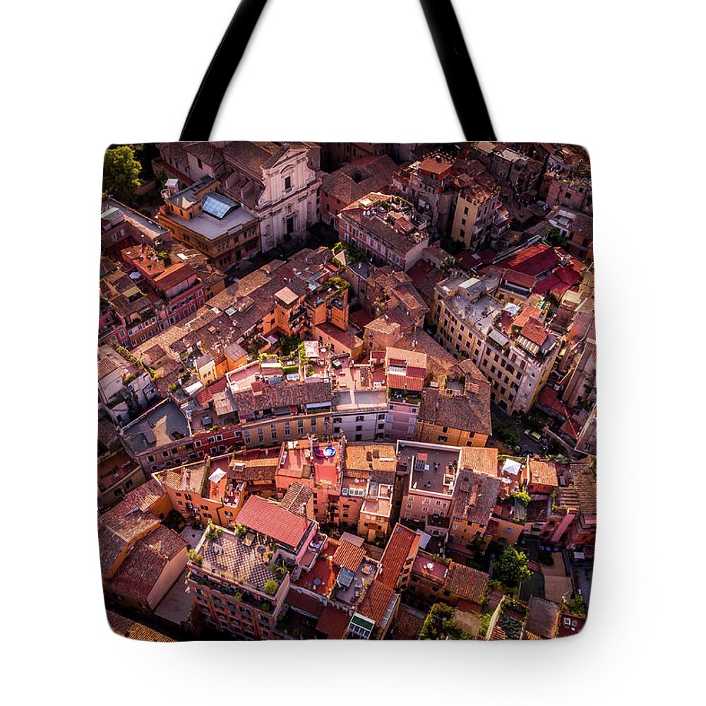 Roma Tote Bag featuring the photograph I tetti di Roma by John Angelo Lattanzio