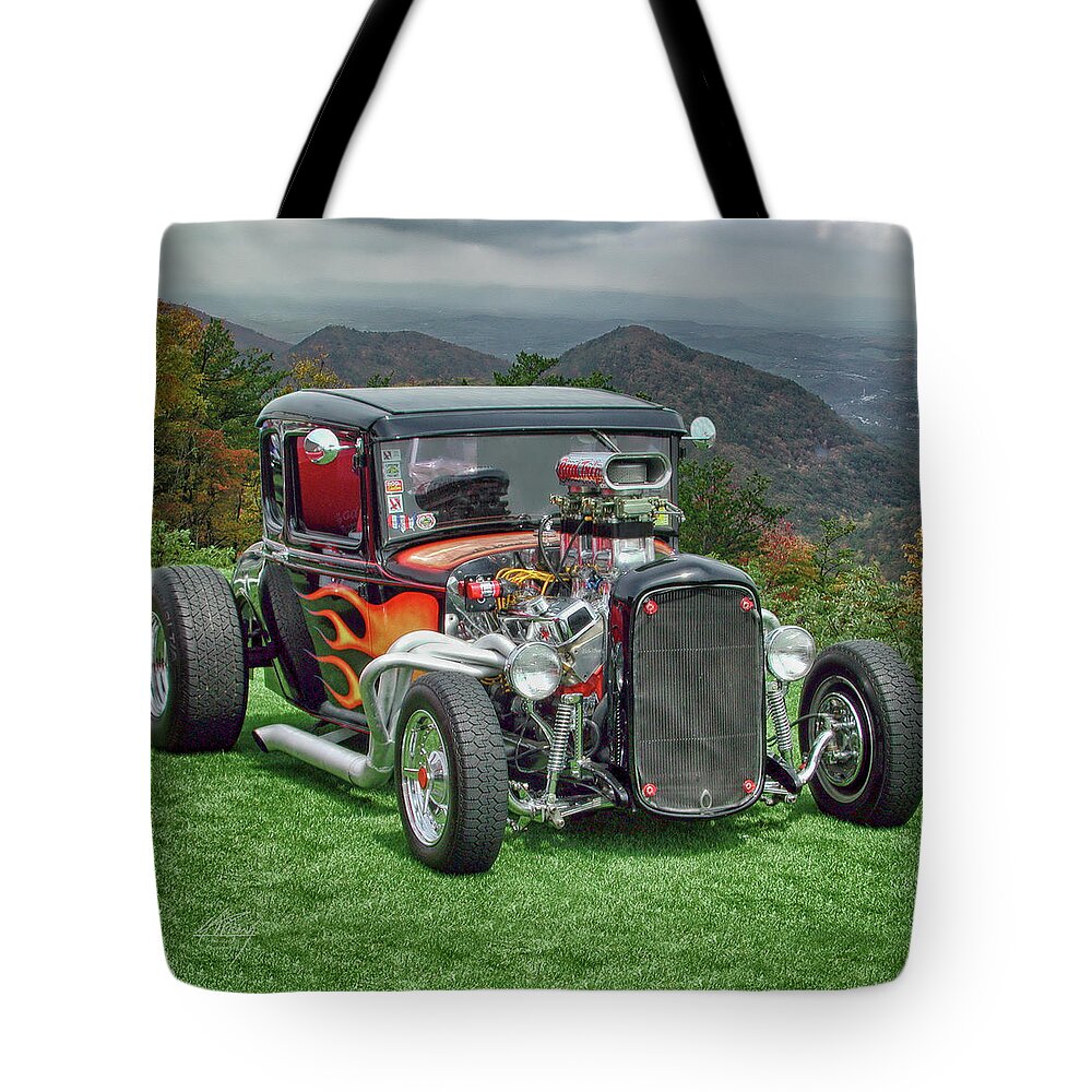 Model A Tote Bag featuring the photograph I was drivin' that Model A by Michael Frank