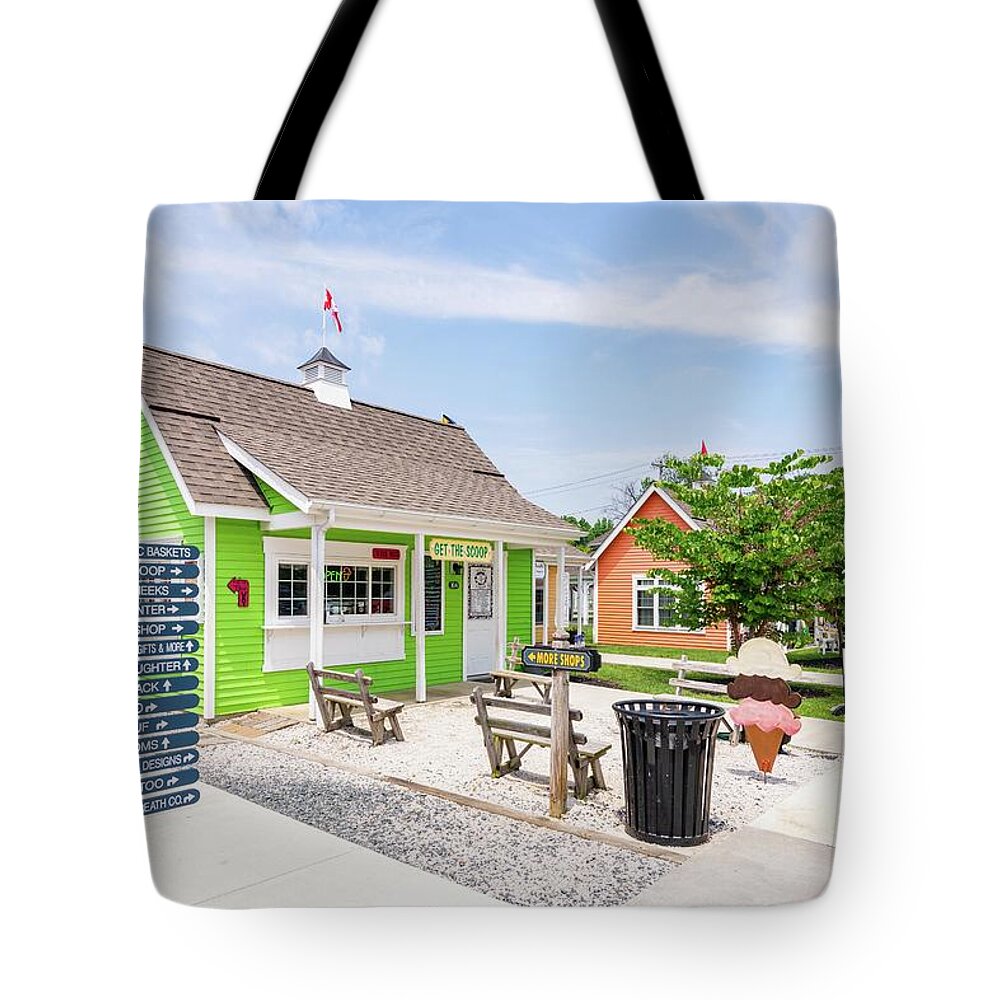 Ice Cream Shop Tote Bag featuring the photograph Ice Cream Shop by Charles Kraus