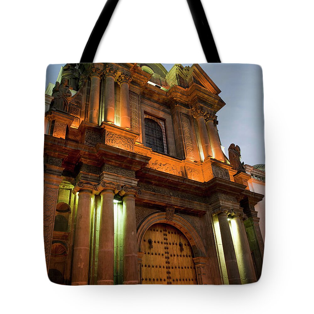 Arch Tote Bag featuring the photograph Iglesia Del Sagrario by Keith Levit / Design Pics