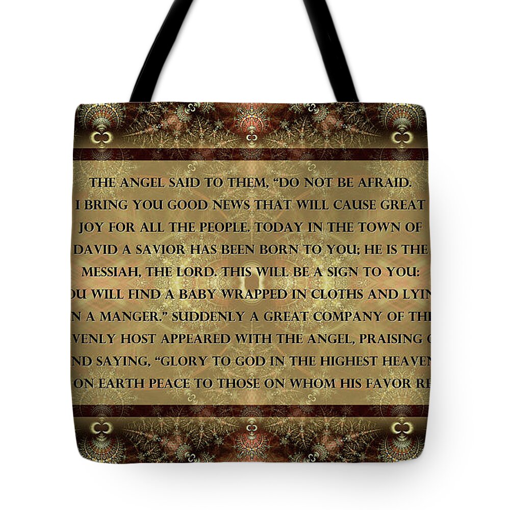  Tote Bag featuring the digital art In a Manger by Missy Gainer