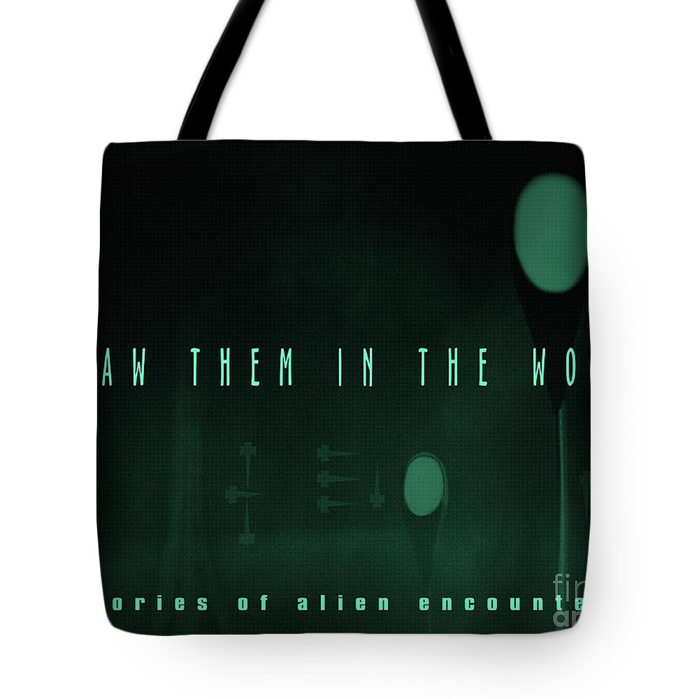 Digital Simulated Art Tote Bag featuring the mixed media In The Woods Book Cover by Tim Richards