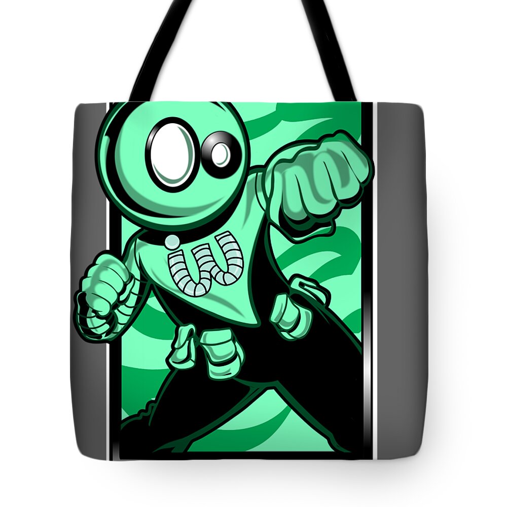 Superheroes Tote Bag featuring the digital art Inchworm by Demitrius Motion Bullock
