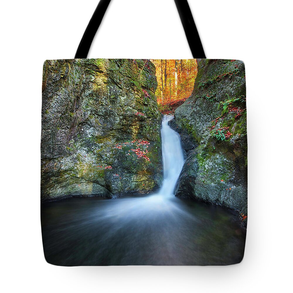 Indian Well Falls Tote Bag featuring the photograph Indian Well Falls by Juergen Roth