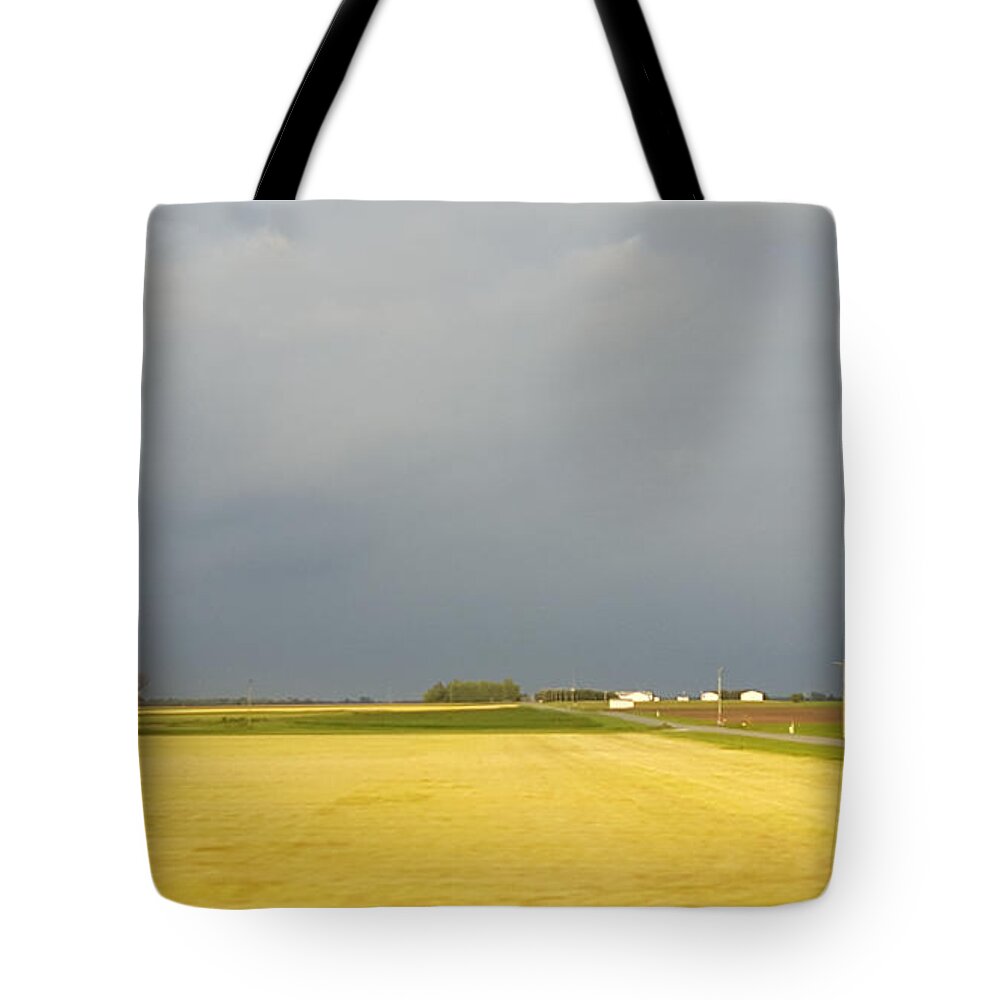 Yellow Tote Bag featuring the photograph Indiana Landscape by Joe Roache