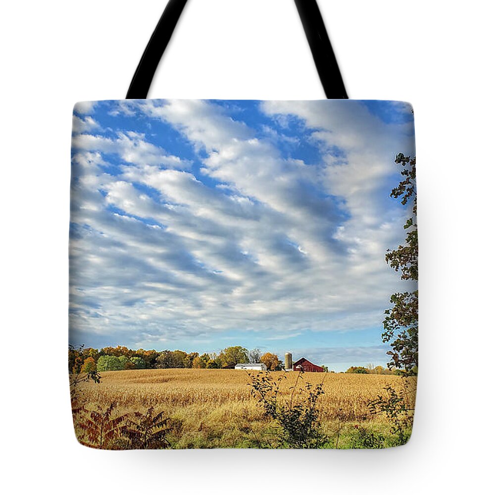 Indiana Tote Bag featuring the photograph Indiana_Farm_Fall by Chris Spencer