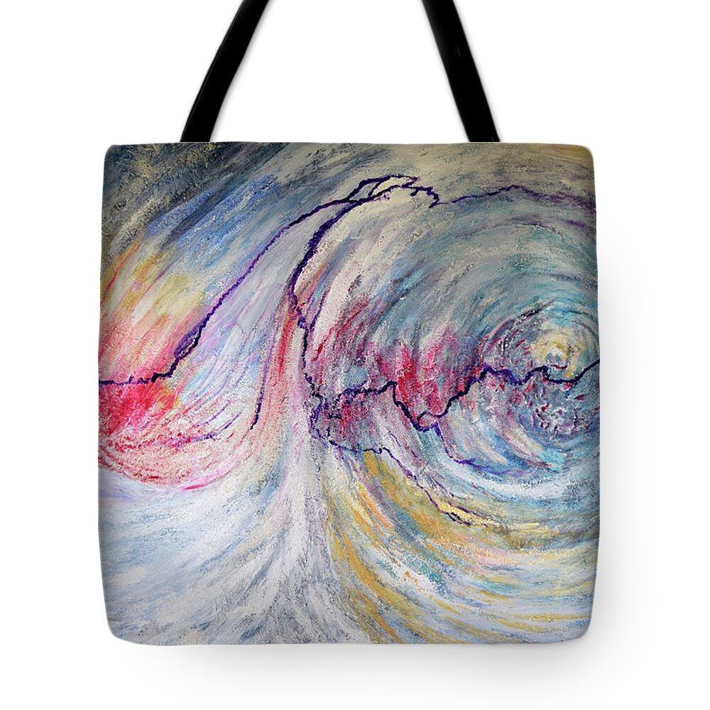 Galaxy Tote Bag featuring the painting Infinity's Path by Toni Willey